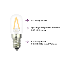 E14 Led Universal Fridge Freezer Lamp 15w E14 T22 Led Replacement Ses Led Pygmy Bulb 2w 150lm 15w Replacment Ac 200 240v Dimmable Led Appliance Light