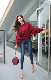 Korean Women S Fashion Shopping Mall Styleonme N Koreanstyles Fatty Korean Blouse Summer Korean Blouse Sty Moda Stilleri Mutevazi Moda Stil Kiyafetler