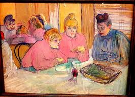 Estas Mulheres Na Sala De Jantar 1893 Mostra 4 Amigas A De Blusa Branca Esta Refletida No Espelho Comendo Na Mais Museu De Belas Artes Toulouse Exposicoes