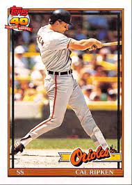 He started when cards were still printed on cheap cardstock, with images that pale in comparison to today's photos. 1991 O Pee Chee Cal Ripken Jr 150 On Kronozio