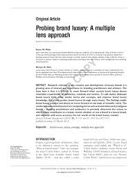 In this table we take year to date automotive sales and rank the top automakers. Pdf Contributing Clarity By Examining Brand Luxury In The Fashion Market