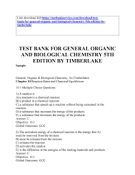 Pin On Test Bank For General Organic And Biological Chemistry 5th Edition By Timberlake