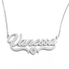Name Necklace Vanessa Personalized Custom Made Heart Shaped Etsy Name Necklace Personalized Jewelery Necklace
