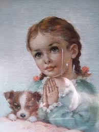 Vintage Florence Kroger (Little Girl Praying & Puppy)