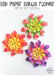 These can be used in different forms and ways. Diy Paper Dahlia Flower Craft For Kids The Inspiration Edit