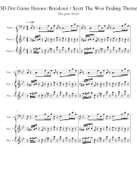 Download 3d Dot Game Heroes Breakout Scott The Woz Ending Theme Sheet Music For Piano Piano Trio Musescore Com
