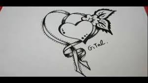 Maybe you would like to learn more about one of these? How To Draw Ribbon With A Fancy Heart And Flower Youtube