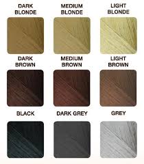 moroccan hair fibres colour chart 9 shades conceal