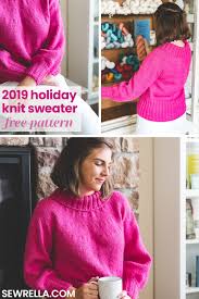 Loopy mango big loop turtleneck. 2019 Holiday Sweater Knitting Pattern Sewrella