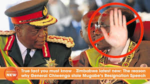 Explore tweets of pindula @wearepindula on twitter. True Fact Zimbabwe Latest New The Reason Why General Chiwenga Stole Mugabe S Resignation Speech Youtube