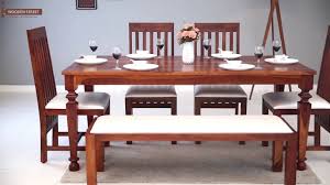 This contemporary modern piece of dining room furniture seats up to 6. 6 Seater Dining Set Shop Ariana 6 Seater Dining Set In Honey Finish Wooden Street Youtube