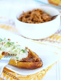 Beef Carnitas Stuffed Plantains Hungry Food Love Recipe Beef Carnitas Food Plantains