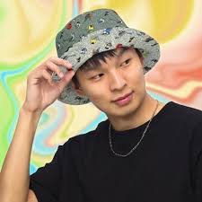 Birdorable U.S. North American Backyard Birds Reversible Unisex Bucket Hat 