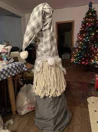 How to make a tomato cage gnome using evergreens! Lilacsndreams Gnome Tomato Cage Handmade Diy Upcycled Christmas Holiday