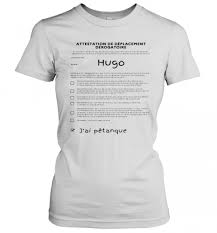 Une attestation de déplacement dérogatoire a été mise en place pour le nouveau confinement. Attestation De Deplacement Derogatoire Emma J Ai Piscine T Shirt T Shirt Classic