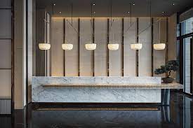 东方极奢 精致高雅的现代极奢 东方美学中的洒脱写意 hotel lobby design reception desk design hotel lobby reception