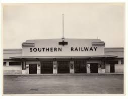 Southern Railway Southampton Central Stamped Press Photo Historic Art Deco Art Deco Architecture Art Deco Streamline Moderne Architecture