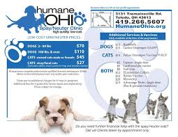 Services Prices Humane Ohio Spay Neuter Clinic