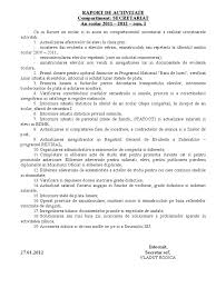 Structuri de conducere asociația asura își desfășoară activitatea în structuri centrale. Raport De Activitate Compartiment Secretariat An Scolar 2011 2012 Sem I