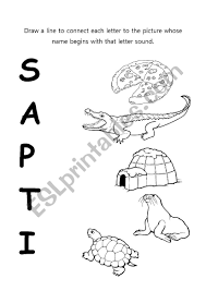 Practice makes perfect and we have a lot of worksheet practice activities. Letter Matching And Coloring Page A S T P I Esl Worksheet By Jennings Teacher