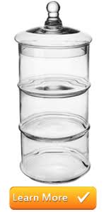 De verpakking moet hetzelfde zijn als in de detailhandel, brand: Amazon Com Mygift 16 Inch 3 Tier Stacking Apothecary Jars Round Glass Candy And Cookie Dishes Home Improvement