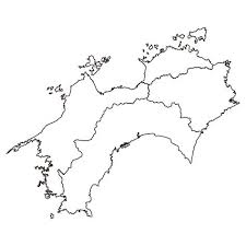四国地方の白黒地図のフリーダウンロード画像 Ii 白地図 地図 四国 地図