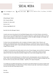 Social Media Cover Letter Example Resume Genius Cover Letter Example Letter Example Letter Templates