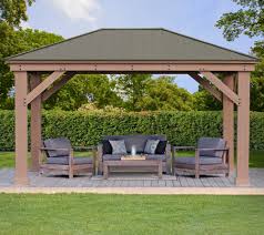 Unsere gartenpavillons werden mit offener tipps für gartenlauben und pavillons aus holz. Westmann Holz Pavillon Devon 12x16 Gartenpavillon Natur 371x490 Cm Mygardenhome
