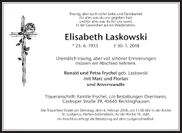 Janusz laskowski is on facebook. Traueranzeigen Von Elisabeth Laskowski Trauer Im Vest