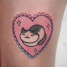 Neko Atsume Style Cat Portrait By Jessica Channer Me At Tattoo People Toronto On By Persimmus In Tattoos Kawaii Tattoo Tattoo People Cute Tattoos