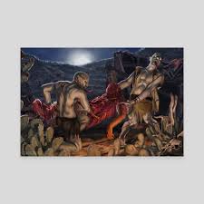 Ghouls at Hollow Mine, an art canvas by Adrián Ibarra Lugo