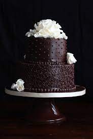 Two Tier Chocolate Cake Pretty Cake With Recipe Nice Chocolate Cake Decoration Chocolate Cake Designs Birthday Cake Chocolate