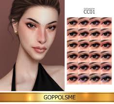 Goppols Me Gpme Gold Eyeshadow Cc 01 Download At Goppolsme Gold Eyeshadow Sims 4 Cc Makeup Makeup Cc