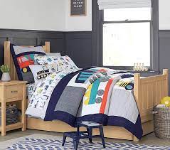 Shop kids sheets in fun prints and colors for twin and full beds. Organic Jax Construction Kids Sheet Set Pottery Barn Kids