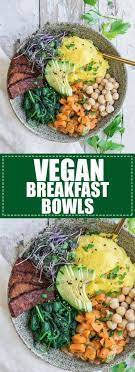 Nourishing Vegan Breakfast Bowl With Tempeh Bacon Recipe Breakfast Bowls Whole Food Recipes Tempeh Bacon