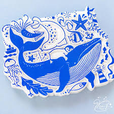 くじら消しゴムはんこ田口奈津子eraser stamp 消しゴムはんこ 消しゴム クジラのイラスト