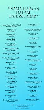 Nama Nama Haiwan Dalam Bahasa Arab