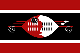 National flag consisting of horizontal stripes of blue, yellow, crimson, yellow, and blue, with a swazi shield and weapons in the centre. Flag Of Eswatini Swaziland In Different Colours Vexillology