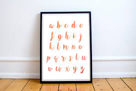These free printable wall cards are a great tool for . Watercolor Alphabet Wall Art The Okie Home