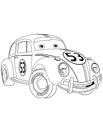 Herbie came in contact with water in the love bug, herbie rides again, herbie goes to monte carlo and herbie goes bananas. Herbie Cars Coloring Page To Print