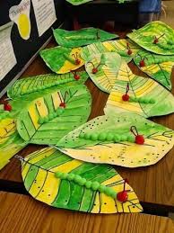 Hudsonville Art Program Bauer Elementary Very Hungry Kindergarteners I Mean Caterpillars Elementary Art Projects Preschool Art Art For Kids