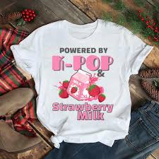 Korean strawberry milk is a popular drink in korea made with a sweetened strawberry sauce or puree, along with small chunks of chopped strawberries, mixed with milk. Kawaii Strawberry Milkshake Carton Korean Powered By Kpop Shirt Tshirt Shoping Online