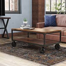 ► photo is from internet. Trent Austin Design Atakent Wheel Coffee Table Wayfair In 2020 Coffee Table Coffee Table Wood Coffee Table With Wheels