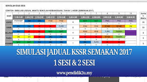 Jadual waktu peperiksaan upsr 2020 murid tahun 6. Simulasi Jadual Kssr Semakan 2017 Pendidik2u
