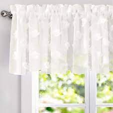 You'll love how the fun rooster curtains choose from white or natural lace curtains. Amazon Com Driftaway Olivia White Voile Chiffon Sheer Window Curtain Valance For Small Window Kitchen Embroidered Pom Pom Single Rod Pocket 60 Inch By 18 Inch Plus 2 Inch Header Off White Kitchen