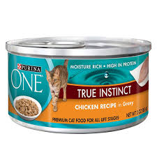 Purina One True Instinct Chicken Recipe In Gravy Moisture Rich High In Protein 12 Cans Net Wt 3 Oz Each Read Mor Wet Cat Food Cat Food Canned Cat Food
