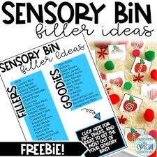 Kitchen sensory bin fillers list. Sensory Bin Filler Ideas By Supports For Special Students Tpt