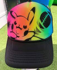 Airbrush Graffiti Hats For Kids Toddlers By Mr Hoodbrush Etsy Water Based Acrylic Paint Kids Hats Trucker Hat