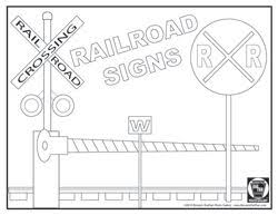 Black And White Rail Road Sign Berwick Railfan Coloring Pages Coloring Pages Road Signs Signs