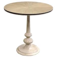 George French Country Brown White Wood Round Side End Table In 2020 End Tables Round Entry Table Wood Rounds